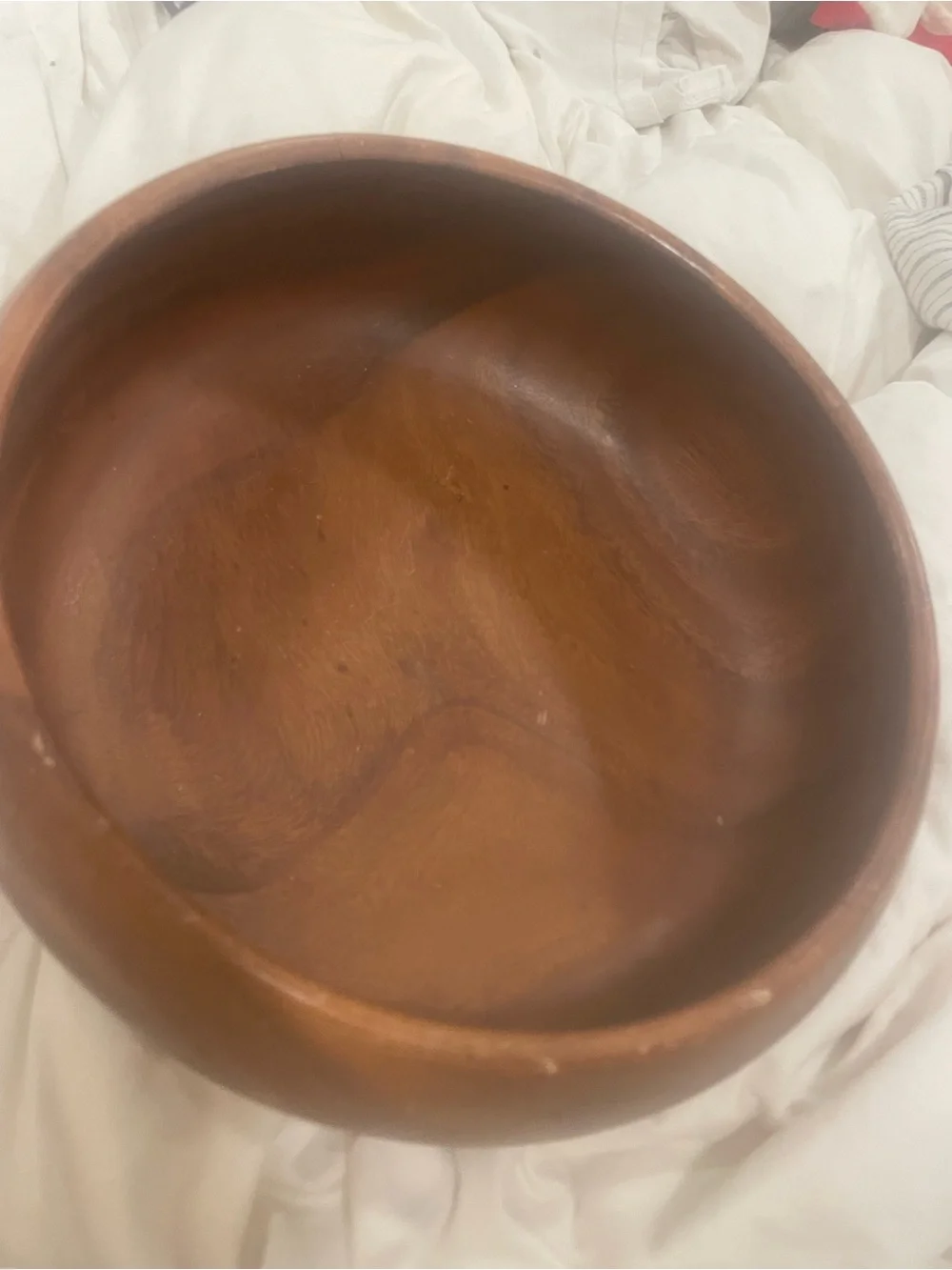 Handcrafted Dark Brown Wooden Serving Bowl - Home Dining Serveware
